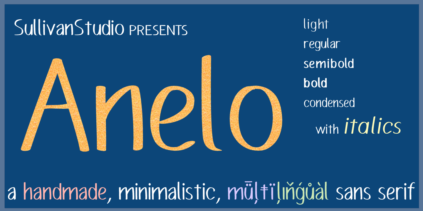 Пример шрифта Anelo